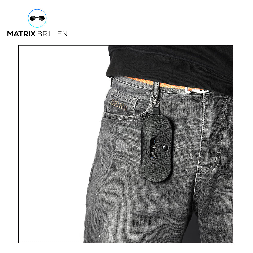 Matrix-Brille | Morpheus Clip-on Brille + Etui