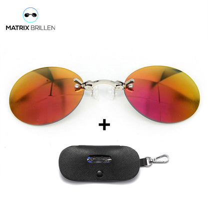 Matrix-Brille | Morpheus Clip-on Brille + Etui